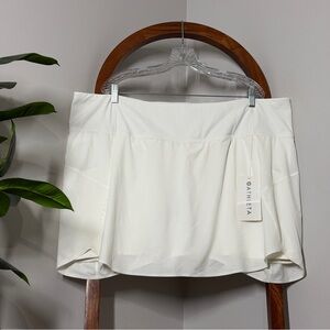 Athleta 3X White Run With It Athletic Skirt Skort NEW